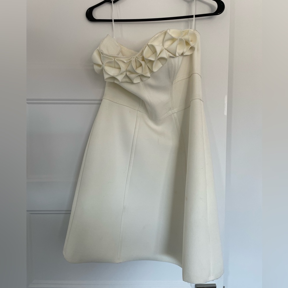 Topshop strapless dress cream size 8 EUC